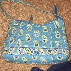 Blue and green paisley Vera Bradley shoulder bag